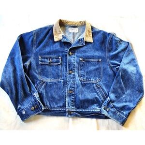 Vintage Polo Ralph Lauren Denim Jean Jacket Corduroy Collar